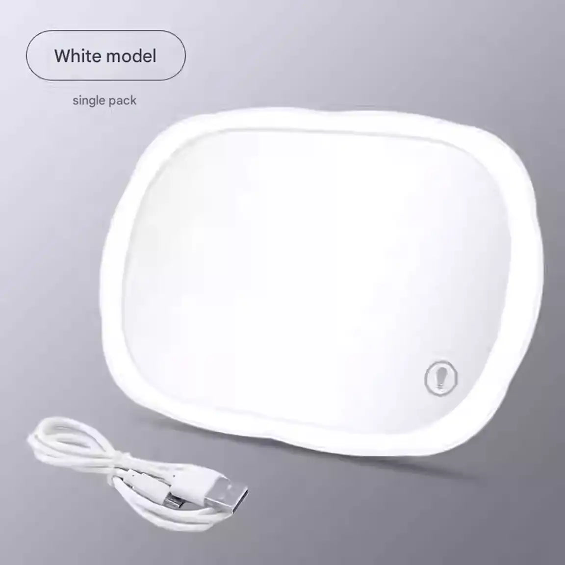 MRR-Y082 LED Car Makeup Mirror – Rechargeable Vanity Mirror for Sun Visor with Infinite Dimming (USB Charging)