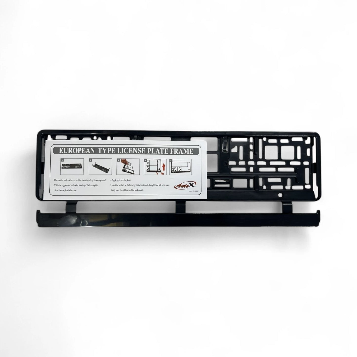 License Plate Frame Sliding with Plastic extension (LIC-FRM-1S)