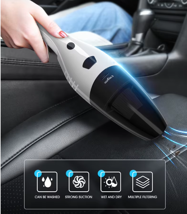 High-Power Car Vacuum Cleaner – 4000Pa Suction, 12V, Wired | Model VC-C1652-1