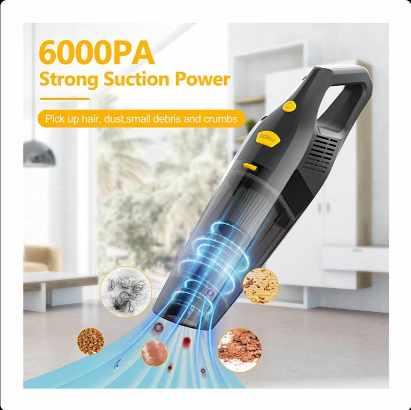Cordless Car Vacuum Cleaner – 6000Pa Suction, Lightweight & Portable (VC-1398-2)