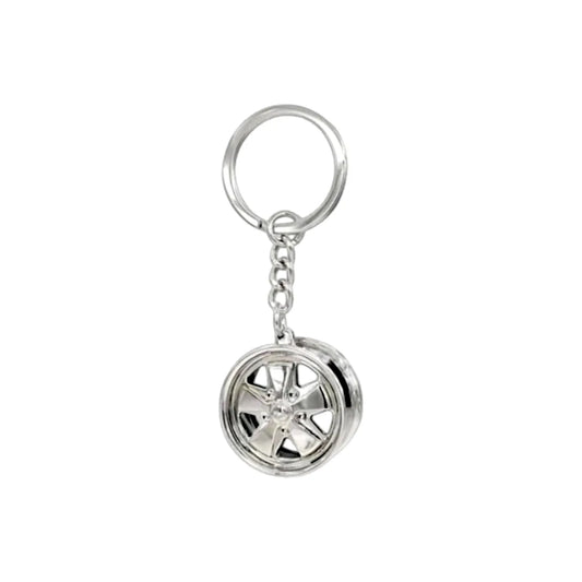 KEY-10750-13 Wheel Brushed Key Chain