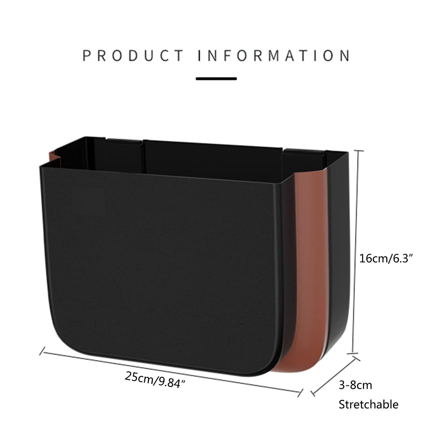 POK-TRS-367 | Foldable Car Backseat Trash Can & Storage Organizer
