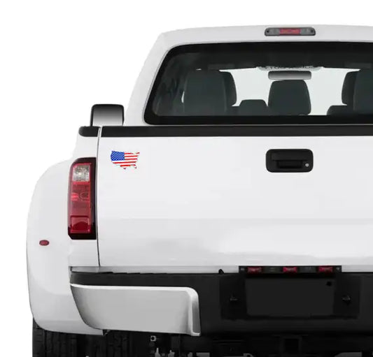 Sticker - USA Flag Cut Out Metal