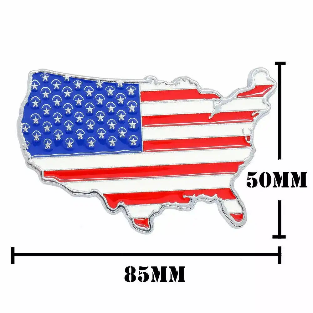 Sticker - USA Flag Cut Out Metal