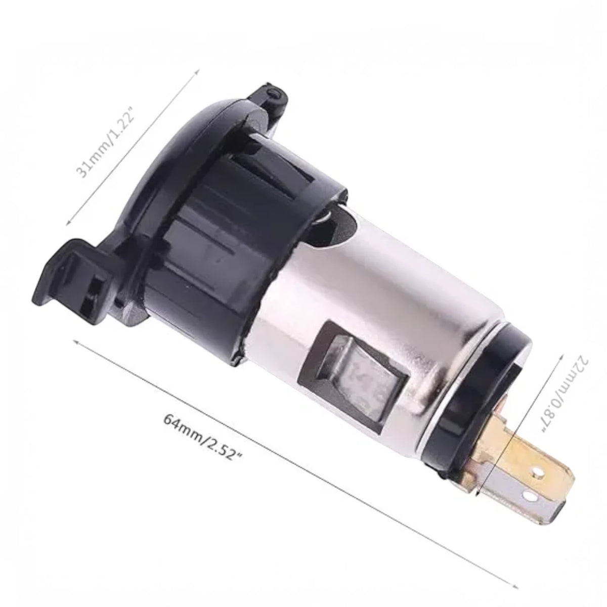 CIG-LIT-SOK-1 | Universal 12V 120W Waterproof Car Cigarette Lighter & Auxiliary Power Outlet Socket