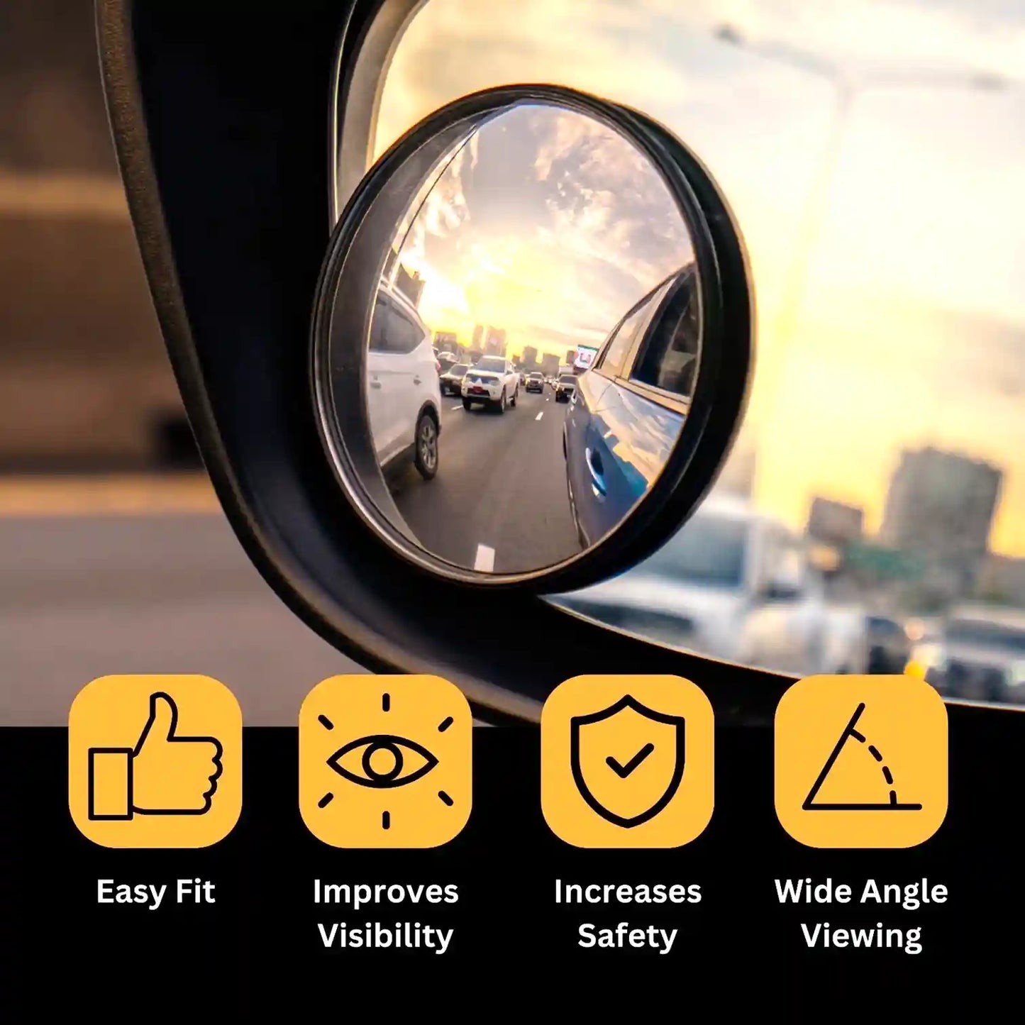 2" Inch Blind Spot Mirror Set