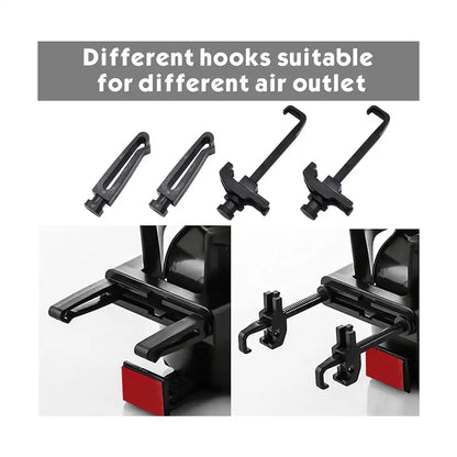 HLD-DRNK-1055 2-in-1 Air Vent Car Cup & Phone Holder – Adjustable Drink Mount with Smartphone Bracket (Black + Red)