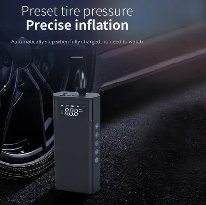 AC-C2812 CARSUN Cordless Car Tire Inflator – 12V Smart Wireless Air Pump with Digital Display