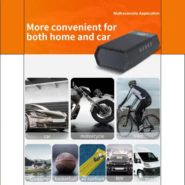 AC-C2812 CARSUN Cordless Car Tire Inflator – 12V Smart Wireless Air Pump with Digital Display