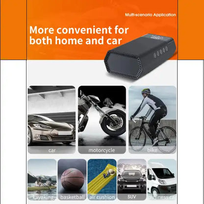 AC-C2812 CARSUN Cordless Car Tire Inflator – 12V Smart Wireless Air Pump with Digital Display