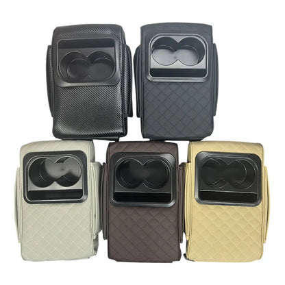 AR-SPNG-09 Center Console Armrest Pillow with Cup Holder and Side Pockets