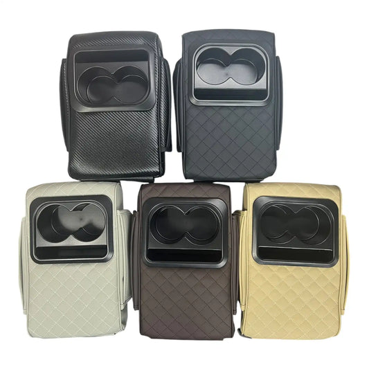 AR-SPNG-09 Center Console Armrest Pillow with Cup Holder and Side Pockets