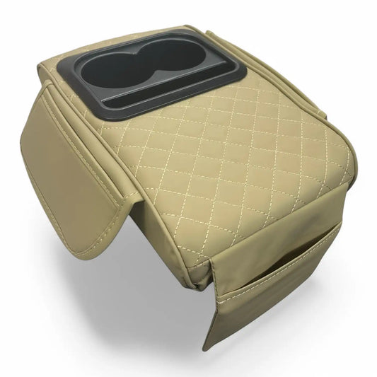 AR-SPNG-09 Center Console Armrest Pillow with Cup Holder and Side Pockets