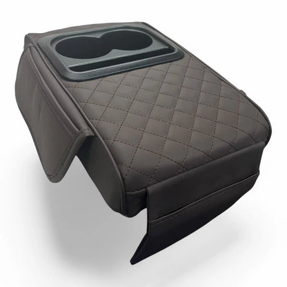 AR-SPNG-09 Center Console Armrest Pillow with Cup Holder and Side Pockets