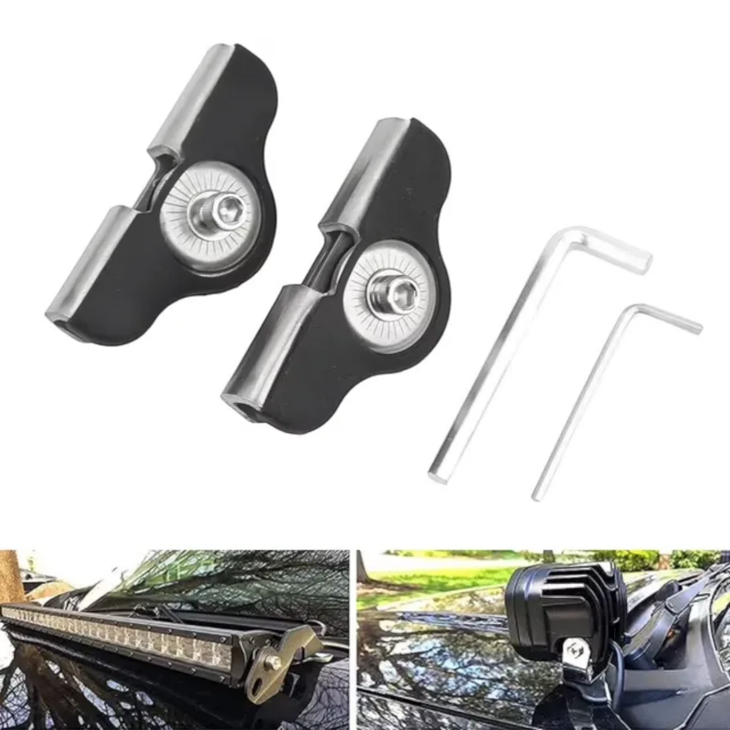 BRACKET-TY005 | Universal Hood Pillar LED Light Mount Bracket Clamp (Pair)