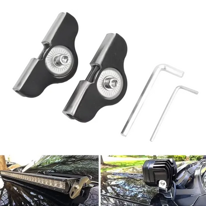 BRACKET-TY005 | Universal Hood Pillar LED Light Mount Bracket Clamp (Pair)