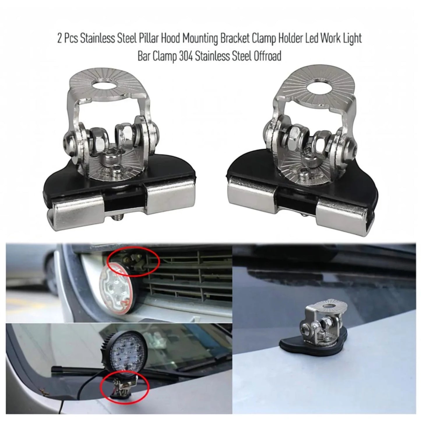 BRACKET-TY006 | FOG LIGHT BRACKET HOOD ROTATABLE CARD EDGE