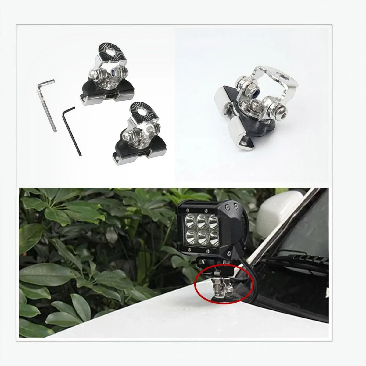 BRACKET-TY006 | FOG LIGHT BRACKET HOOD ROTATABLE CARD EDGE
