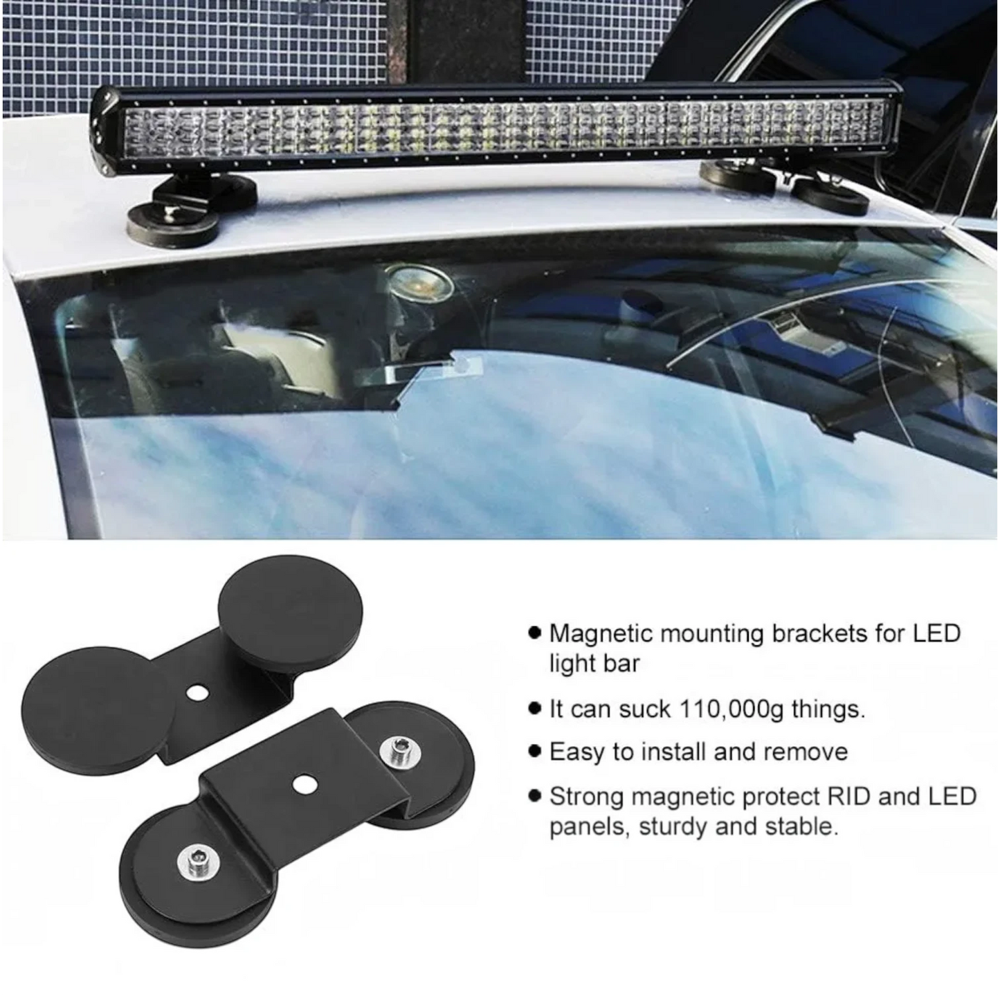 BRACKET-TY018C | FOG LIGHT BRACKET CONVEX MAGNETIC 66MM