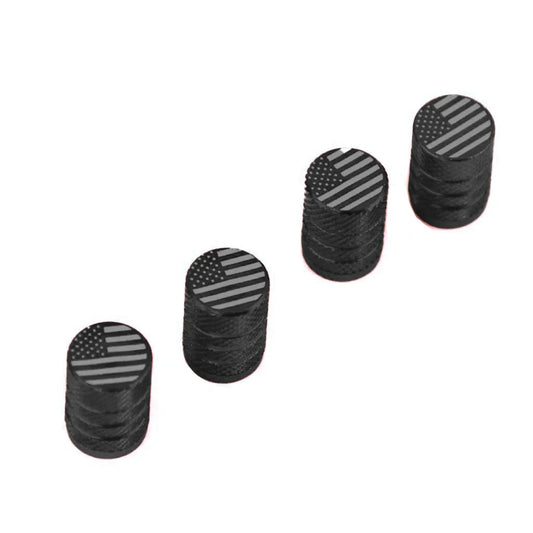 TV-LOGO-7 American Flag Tire Valve Stem Caps – Pack of 5 Aluminum Valve Covers for Cars, SUVs, and Trucks