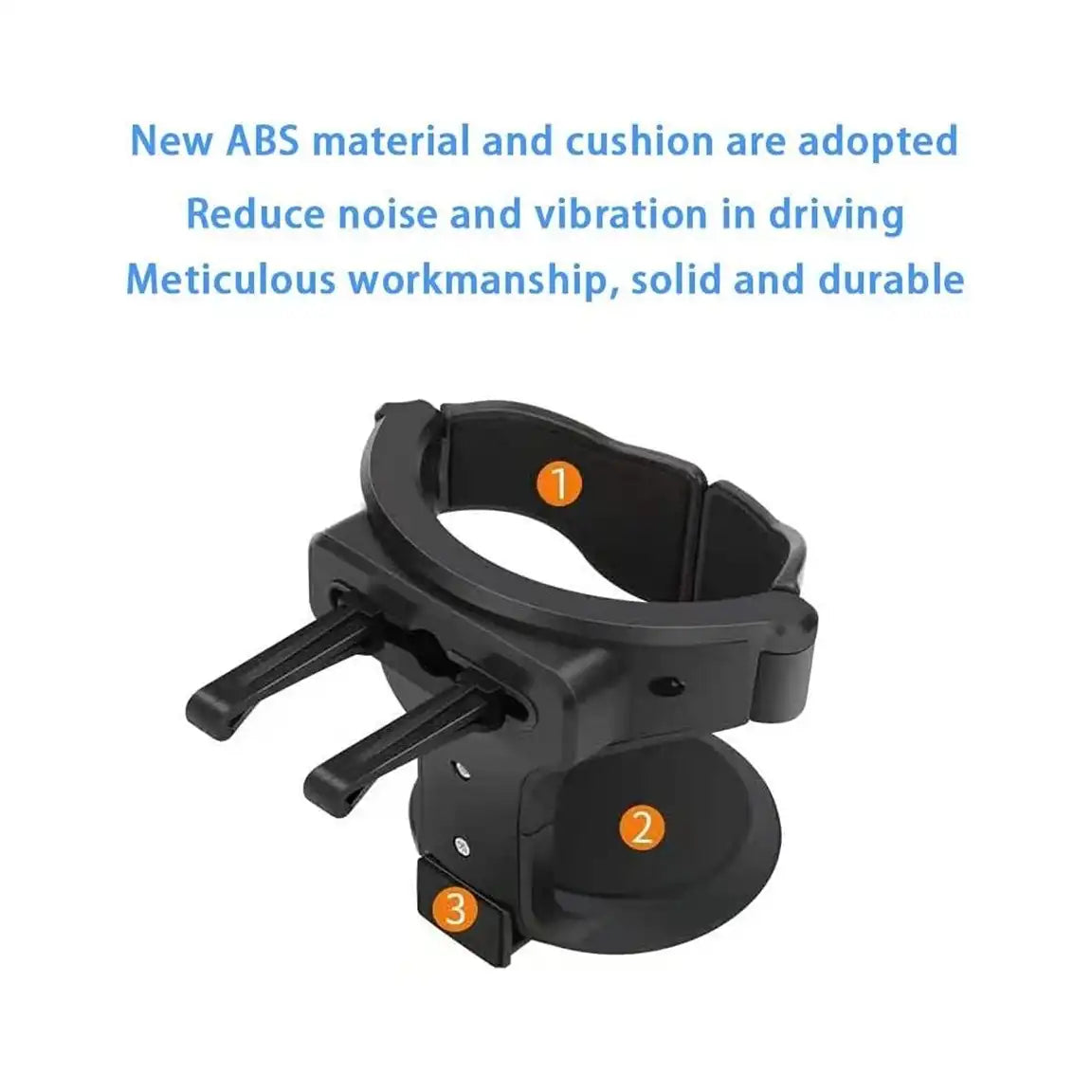 HLD-CUP1101 Universal Car Air Vent Cup Holder – Auto-Grip Beverage Mount for Bottles, Cans & Ashtrays (Black)