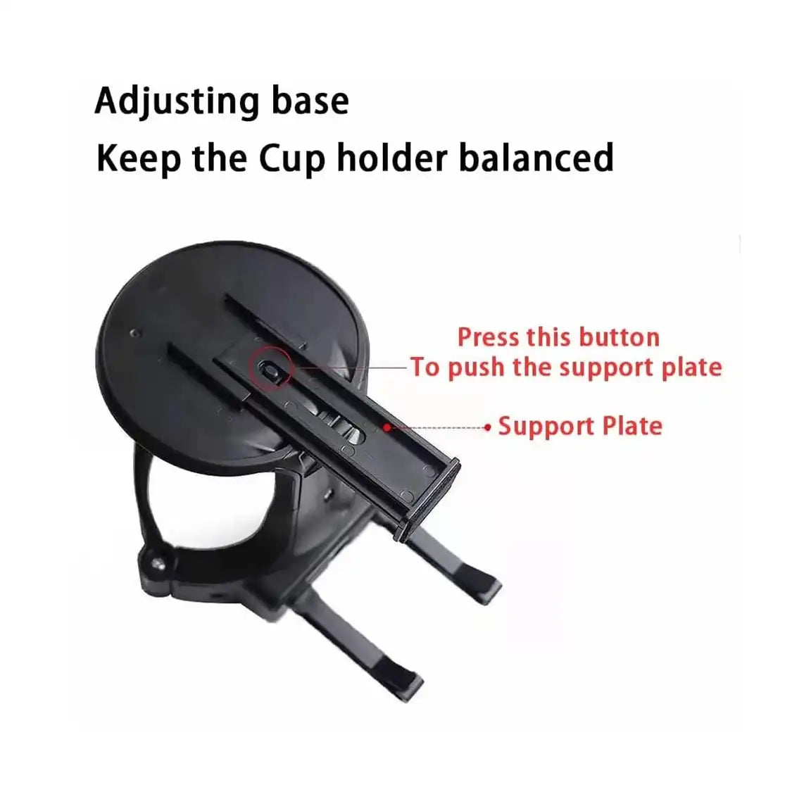 HLD-CUP1101 Universal Car Air Vent Cup Holder – Auto-Grip Beverage Mount for Bottles, Cans & Ashtrays (Black)
