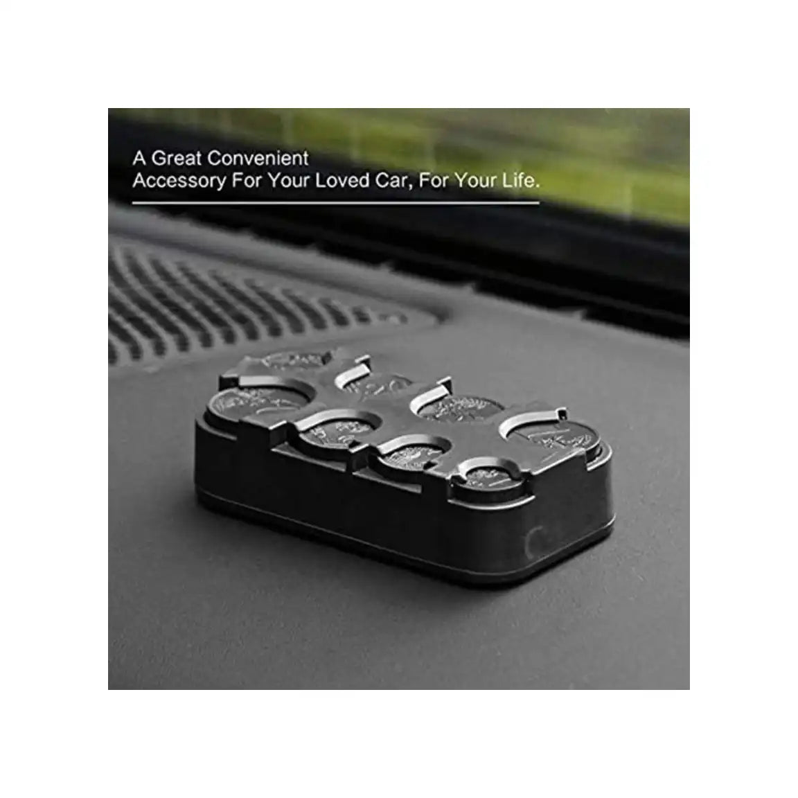 HLD-COIN Coin Dispenser/Holder – Compact Plastic Coin Holder for Car Use