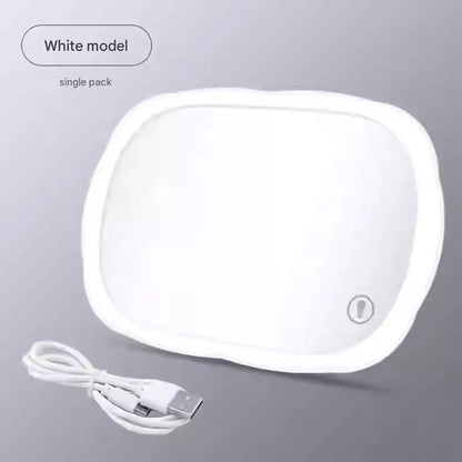 MRR-Y082 LED Car Makeup Mirror – Rechargeable Vanity Mirror for Sun Visor with Infinite Dimming (USB Charging)
