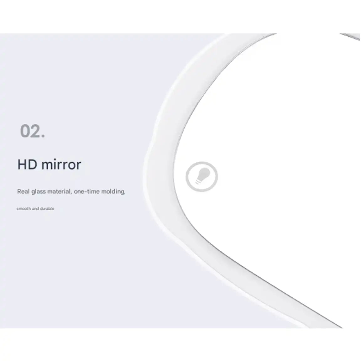 MRR-Y082 LED Car Makeup Mirror – Rechargeable Vanity Mirror for Sun Visor with Infinite Dimming (USB Charging)