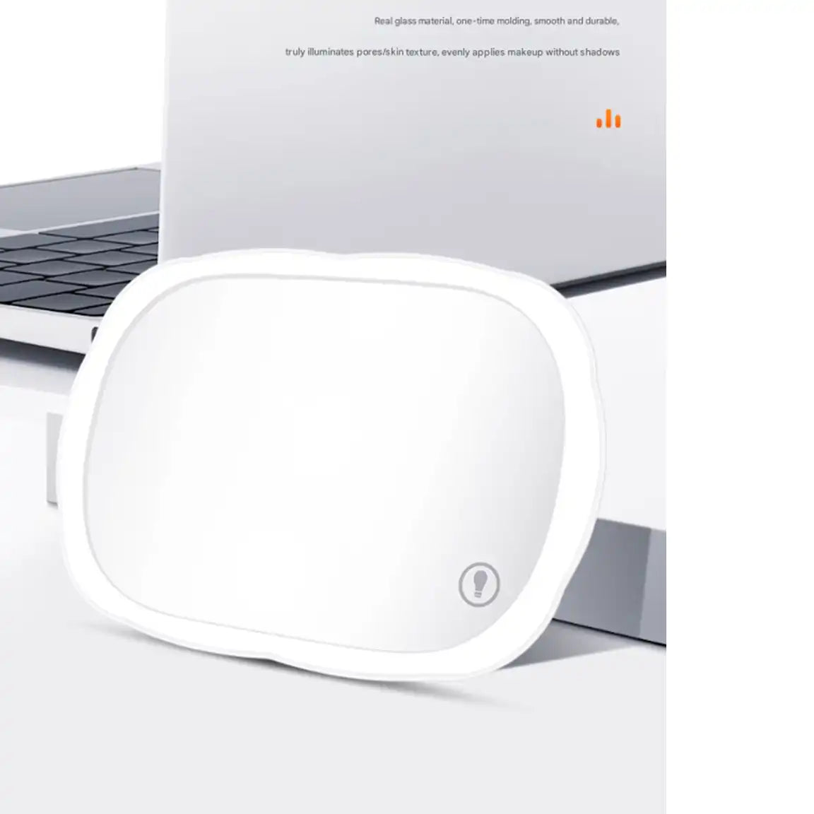 MRR-Y082 LED Car Makeup Mirror – Rechargeable Vanity Mirror for Sun Visor with Infinite Dimming (USB Charging)