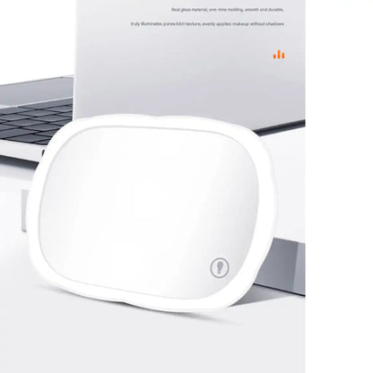 MRR-Y082 LED Car Makeup Mirror – Rechargeable Vanity Mirror for Sun Visor with Infinite Dimming (USB Charging)