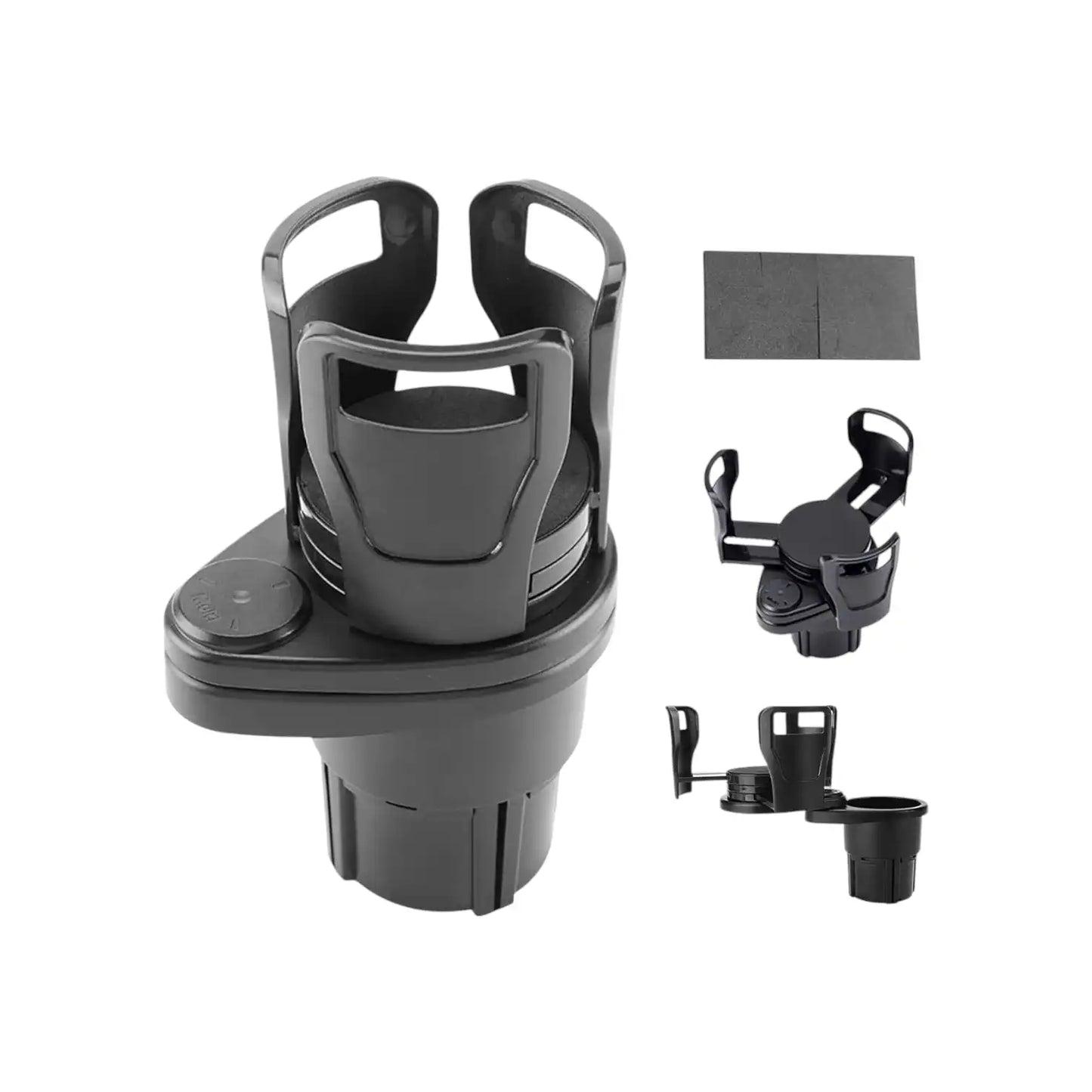 HLD-DRNK-1099 2-in-1 Adjustable Car Cup Holder Expander – Rotatable Dual Drink Holder with Anti-Slip Pad