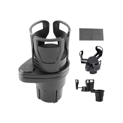 HLD-DRNK-1099 2-in-1 Adjustable Car Cup Holder Expander – Rotatable Dual Drink Holder with Anti-Slip Pad