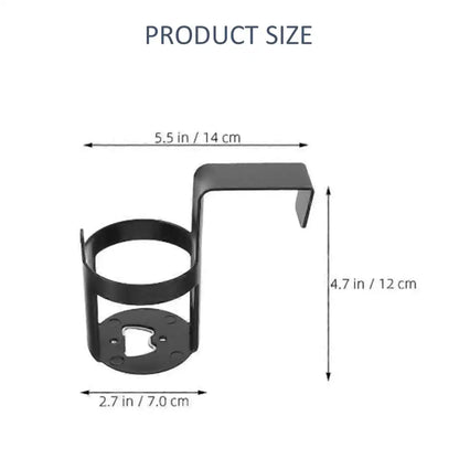 HLD-DRNK6144 Universal Car Cup Holder Organizer – Durable Beverage Mount with Bag Hook (Black)