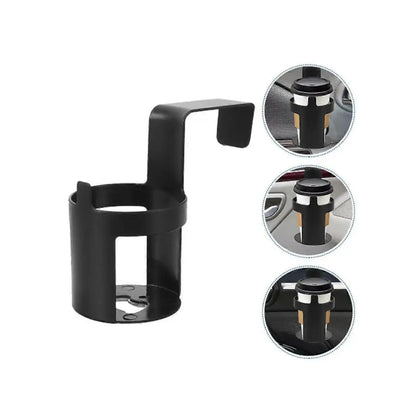 HLD-DRNK6144 Universal Car Cup Holder Organizer – Durable Beverage Mount with Bag Hook (Black)