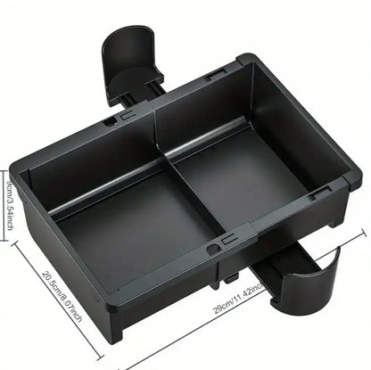 ARM-BOX4 Car Seat Organizer with 2 Cup Holders – Adjustable Storage Box for Cars, Trucks & SUVs