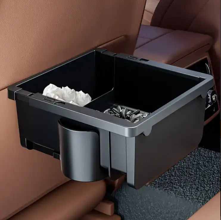 ARM-BOX4 Car Seat Organizer with 2 Cup Holders – Adjustable Storage Box for Cars, Trucks & SUVs