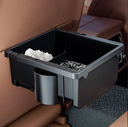 ARM-BOX4 Car Seat Organizer with 2 Cup Holders – Adjustable Storage Box for Cars, Trucks & SUVs