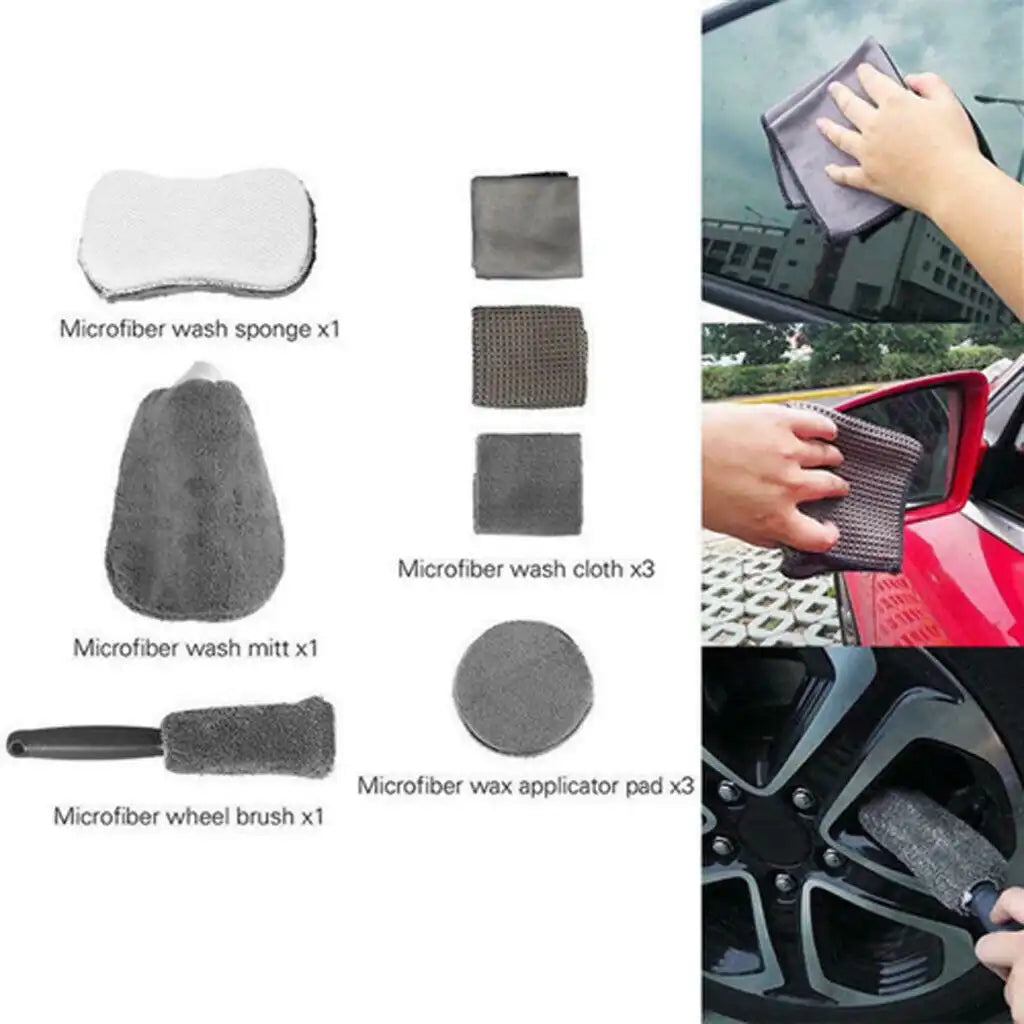 CAR CLEANING KIT 9 PCS