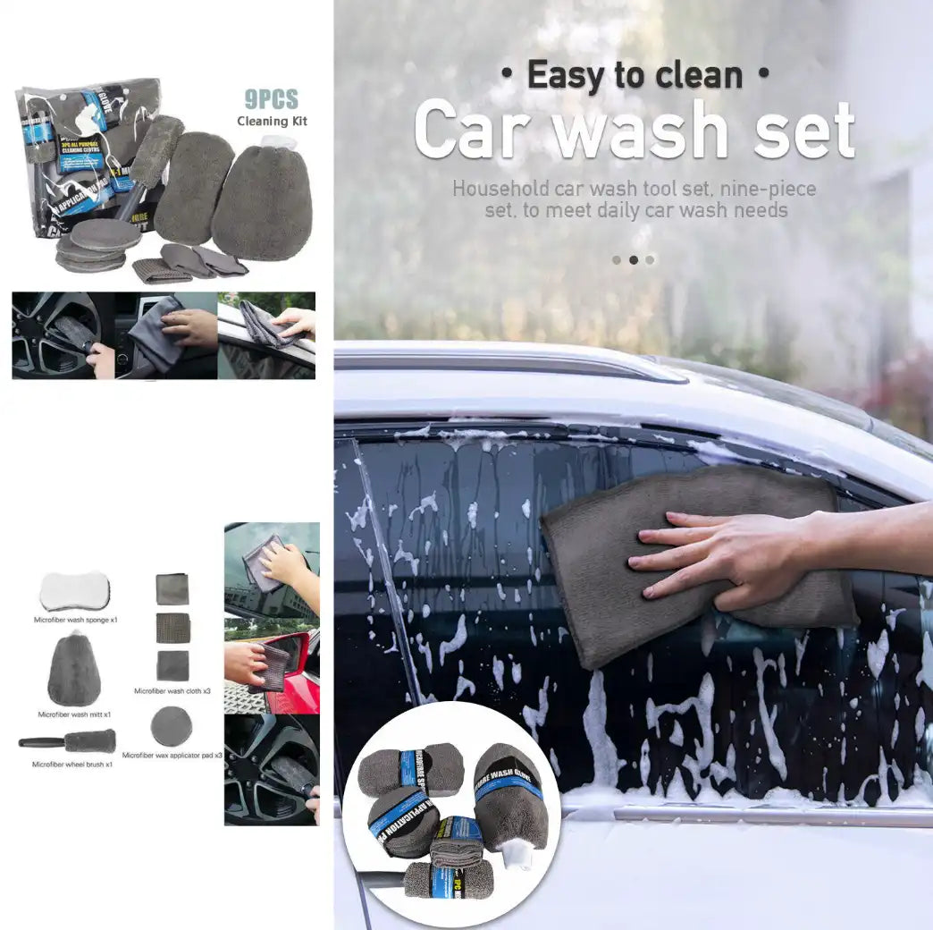 CAR CLEANING KIT 9 PCS