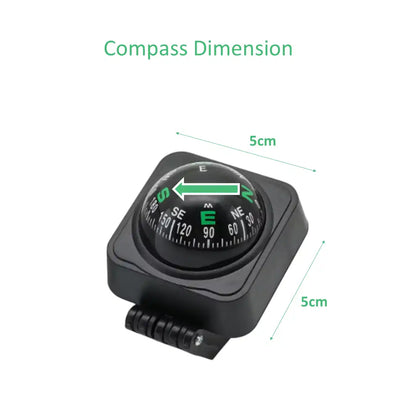 CMPS-B Adjustable Dash Mount Ball Compass – Navigation Guide for Car, Truck, Boat & Outdoor Use