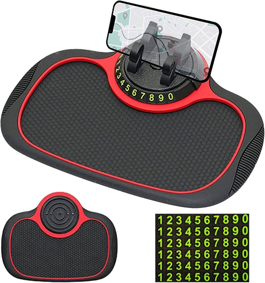 DB-PAD-B28 3-in-1 Car Anti-Slip Dashboard Mat – Phone Holder, Number Display Area & Storage Organizer