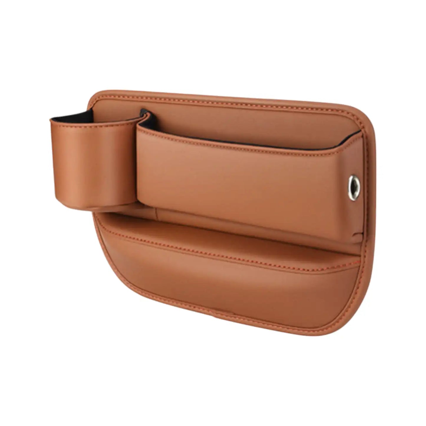 HLD-DRNK-S5 Leather Seat Gap Storage Box with Coin Case & Cup Holder
