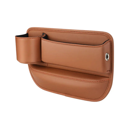 HLD-DRNK-S5 Leather Seat Gap Storage Box with Coin Case & Cup Holder