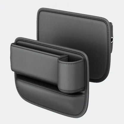 HLD-DRNK-S5 Leather Seat Gap Storage Box with Coin Case & Cup Holder