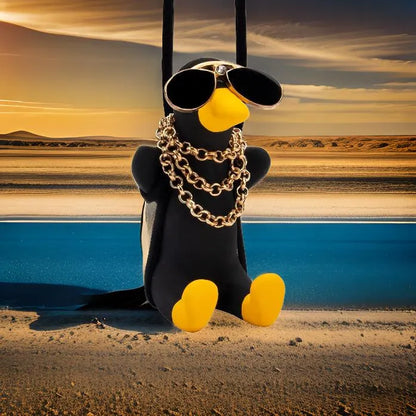 HNG-DCR-3 Shake Duck Car Pendant – Funny Rear View Mirror Hanging Ornament for Car, Home &amp; Office