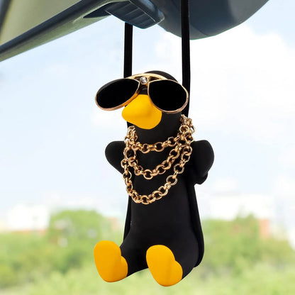 HNG-DCR-3 Shake Duck Car Pendant – Funny Rear View Mirror Hanging Ornament for Car, Home &amp; Office