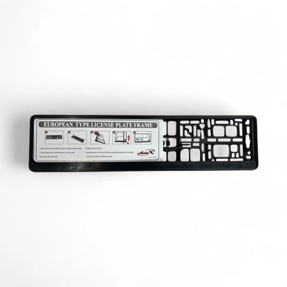 Pure Black – Universal Fit Slide-in License Plate Frame (LIC-FRM-1)
