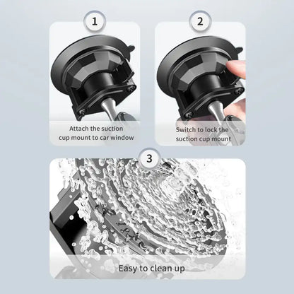 HLD-TEL-P1 Universal Tablet Car Mount Holder – Suction Cup with Adjustable Arm