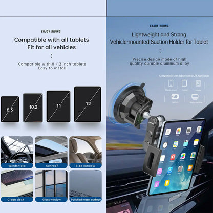 HLD-TEL-P1 Universal Tablet Car Mount Holder – Suction Cup with Adjustable Arm